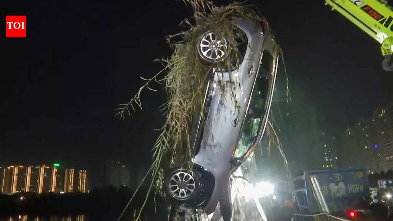 Noida techie death case: NDRF retrieves car from waterlogged trench after three days — video | India News