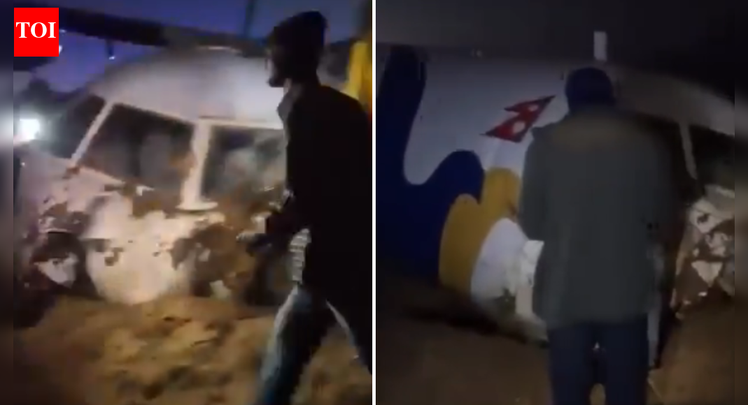 Tragedy averted in Nepal: Plane carrying 55 overshoots runway; video shows damaged aircraft