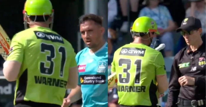 WATCH: “Like a 4-year-old…” – David Warner complains to umpire about Pakistan pacer’s bowling in BBL