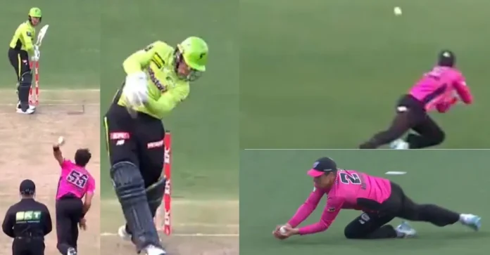 WATCH: Moises Henriques plucks a blinder to remove Matthew Gilkes in BBL