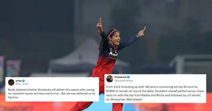 WPL 2026: Fans erupt as RCB unbeaten streak continues after Shreyanka Patil’s five-wicket haul triggers Gujarat Giants’ collapse in high-scoring chase