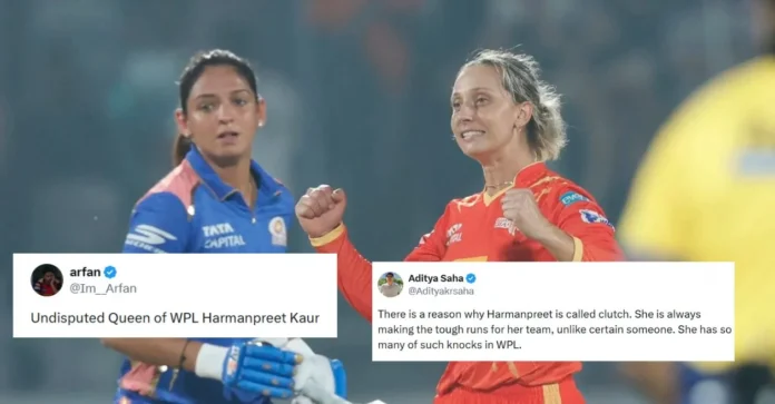 WPL 2026: Fans react after Harmanpreet Kaur’s brave knock in vain as Gujarat Giants ends losing streak vs MI to seal playoff spot