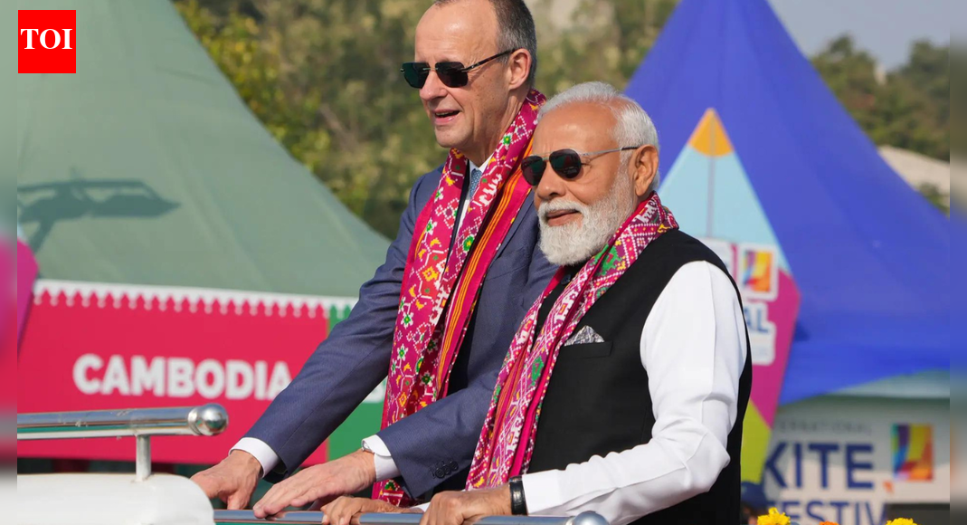 Watch: PM Modi kicks off International Kite Festival; shares kite-flying moment with German Chancellor | India News