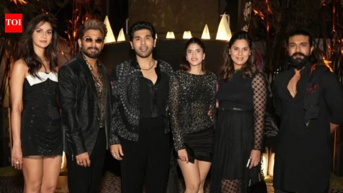 Allu Sirish Wedding: Allu Sirish Ties the Knot: Star-Studded Pre-Wedding Bash with Ram Charan and Upasana |