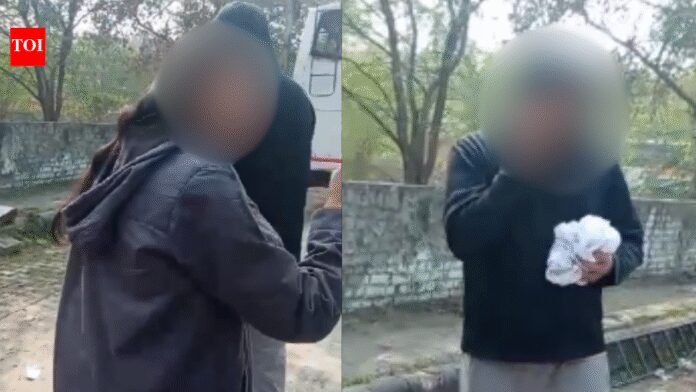 Dwarka car accident: ‘Wo speed mein tha’: Dwarka car accident aftermath video shows brother-sister duo shifting blame on biker | Delhi News