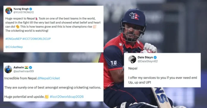 Fans react as England survive massive Nepal scare in dramatic last-over T20 World Cup 2026 win