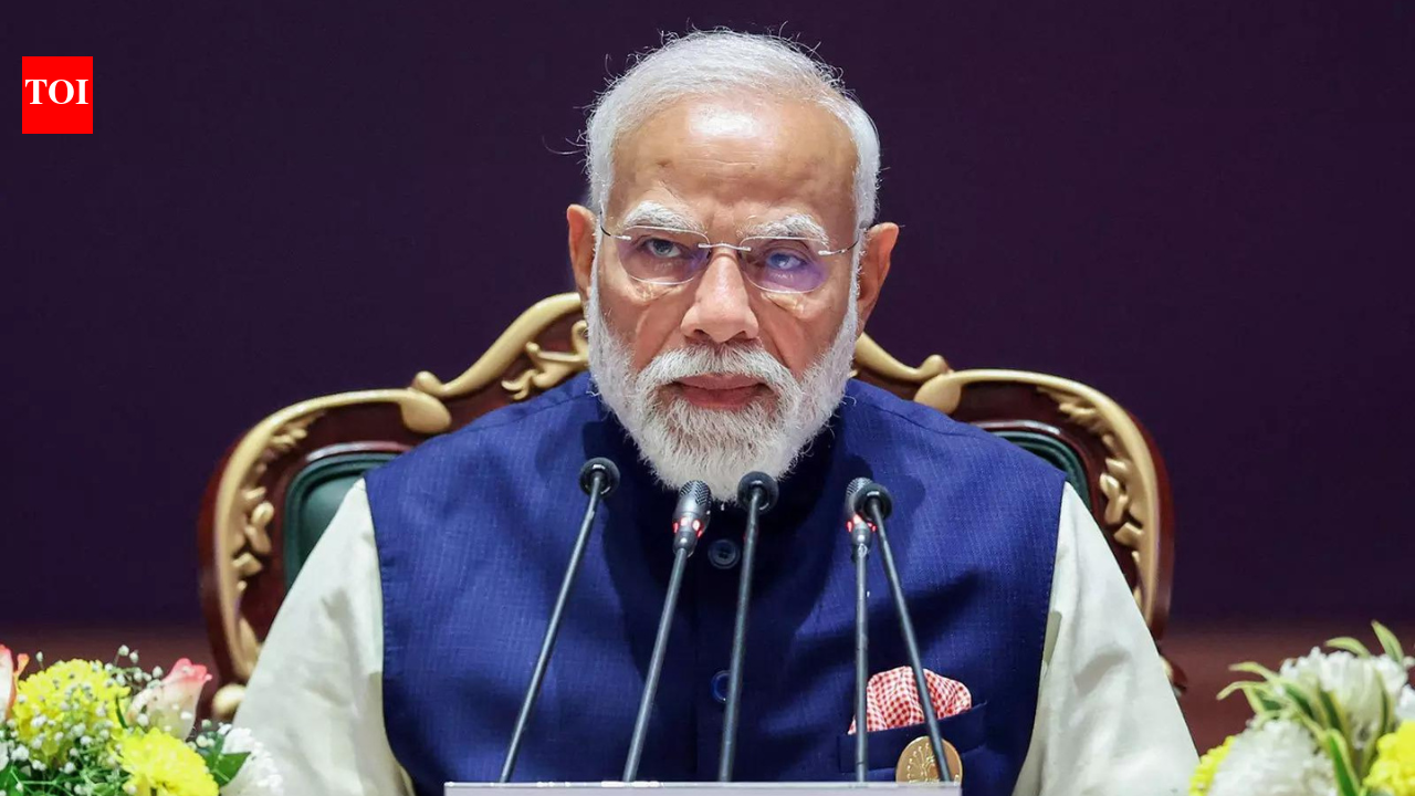 ‘Gandi aur nangi rajneeti’: PM Modi blasts Congress after youth wing’s ‘shirtless’ protest at AI Summit | India News