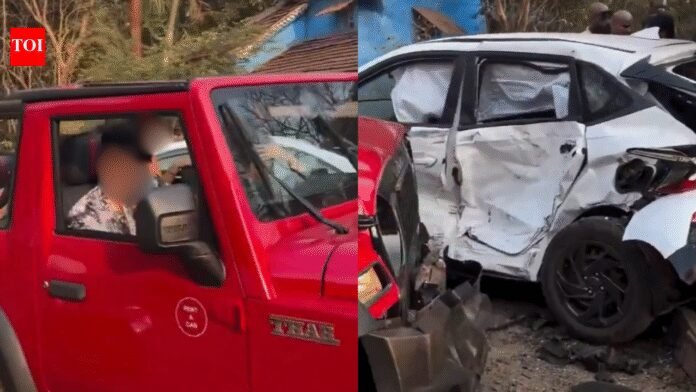 Goa Thar Accident: ‘Papa, main chaurahe par tha’: Bhopal man dies after speeding Thar rams car in Goa; locals allege seat swap to shield accused | Goa News