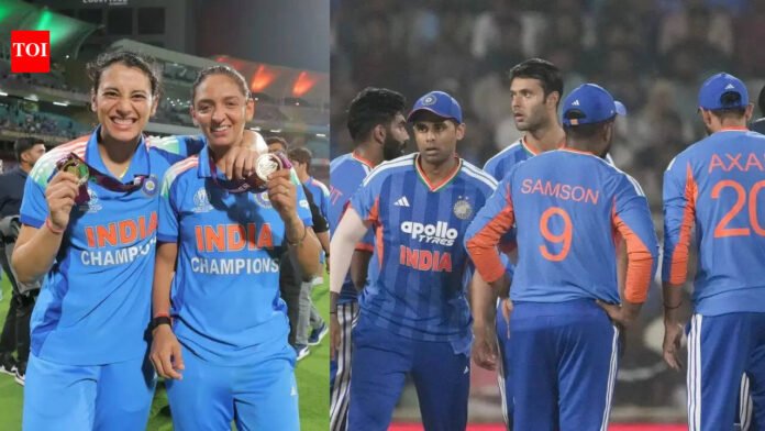 Harmanpreet Kaur, Smriti Mandhana lead support for men's team ahead of T20 World Cup - Watch | Cricket News