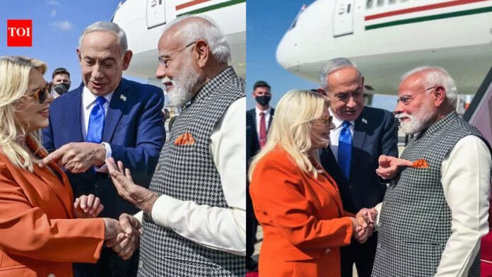 'It's saffron!' PM Modi reacts to colour of Sara Netanyahu's outfit - watch | India News