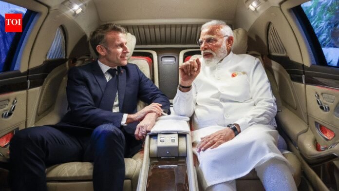 'Jai Ho': PM Modi's car ride with French President Emmanuel Macron in Mumbai | India News