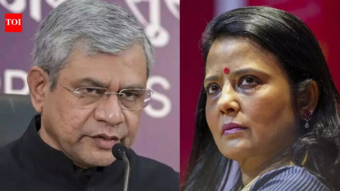 'Join Galgotias as Professor of Spin': Mahua Moitra jabs Ashwini Vaishnaw amid robodog row, asks him to quit | India News