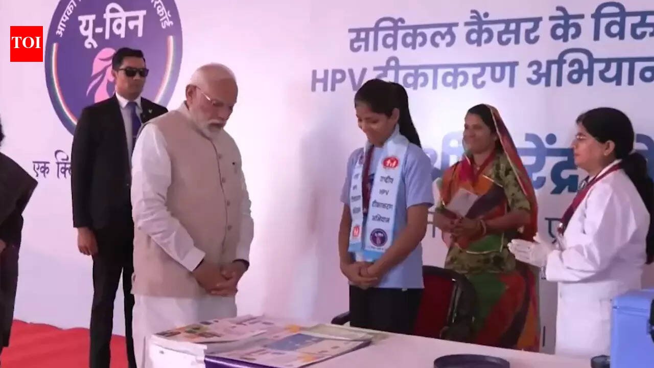 Major boost to India’s healthcare: PM Modi rolls out nationwide HPV vaccination for 14-year-old girls | India News