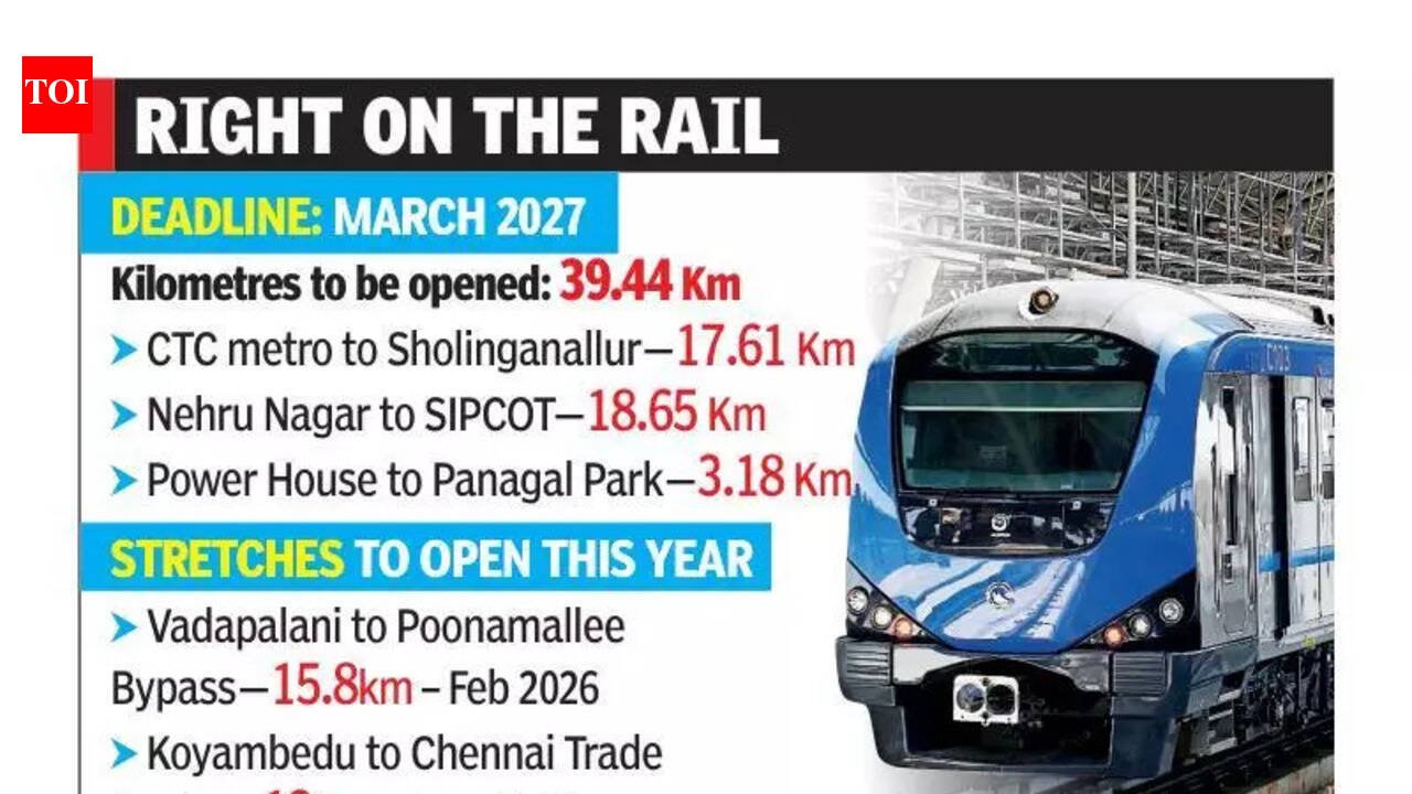 Metro’s elevated corridors to be completed by 2027 | Chennai News
