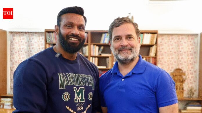 'Mohabbat ki dukaan ka yoddha': Rahul Gandhi meets ‘Mohammad Deepak’, man who confronted Bajrang Dal members | India News