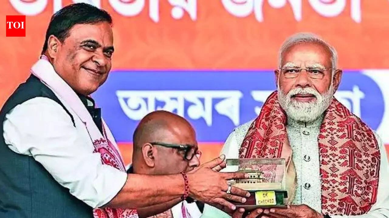 PM Modi lands on North-East's 1st highway airstrip in Assam | India News