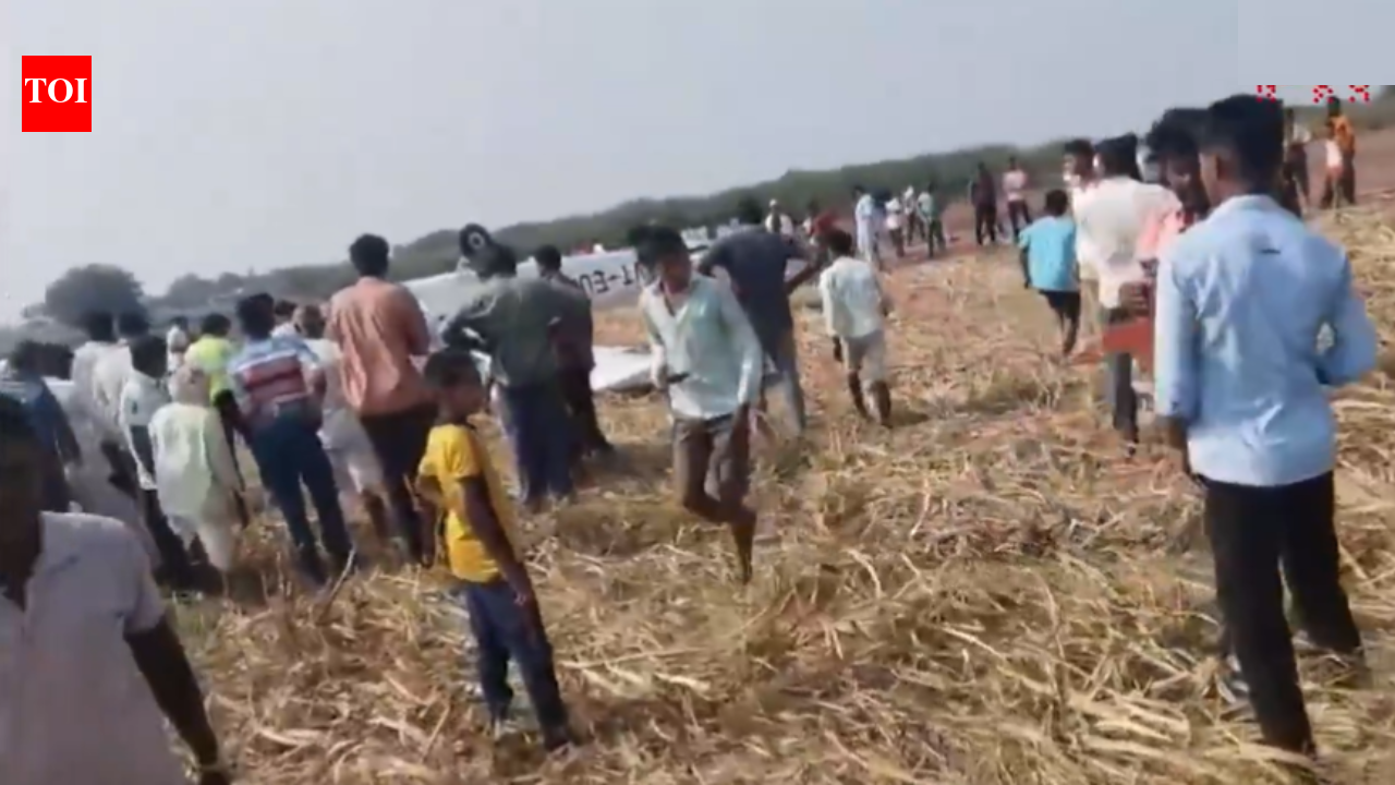 Private aircraft crashes in Karnataka: Two injured after plane goes down | India News