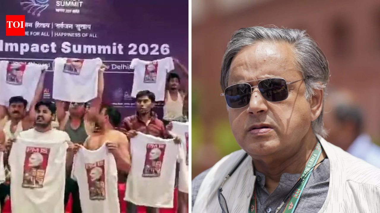 Shashi Tharoor: Congress paradox: Shashi Tharoor praises AI Summit, youth leaders protest on spot | India News