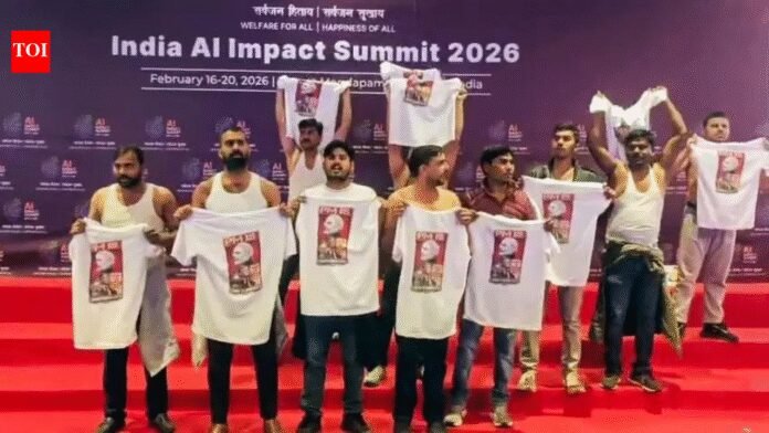 'Shirtless' protest at AI summit: Youth Congress chief Uday Bhanu Chib arrested | India News