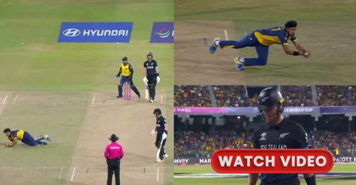 T20 World Cup 2026 [WATCH]: Maheesh Theekshana redeems earlier lapse with a breathtaking catch to remove Finn Allen during SL vs NZ Super 8 clash