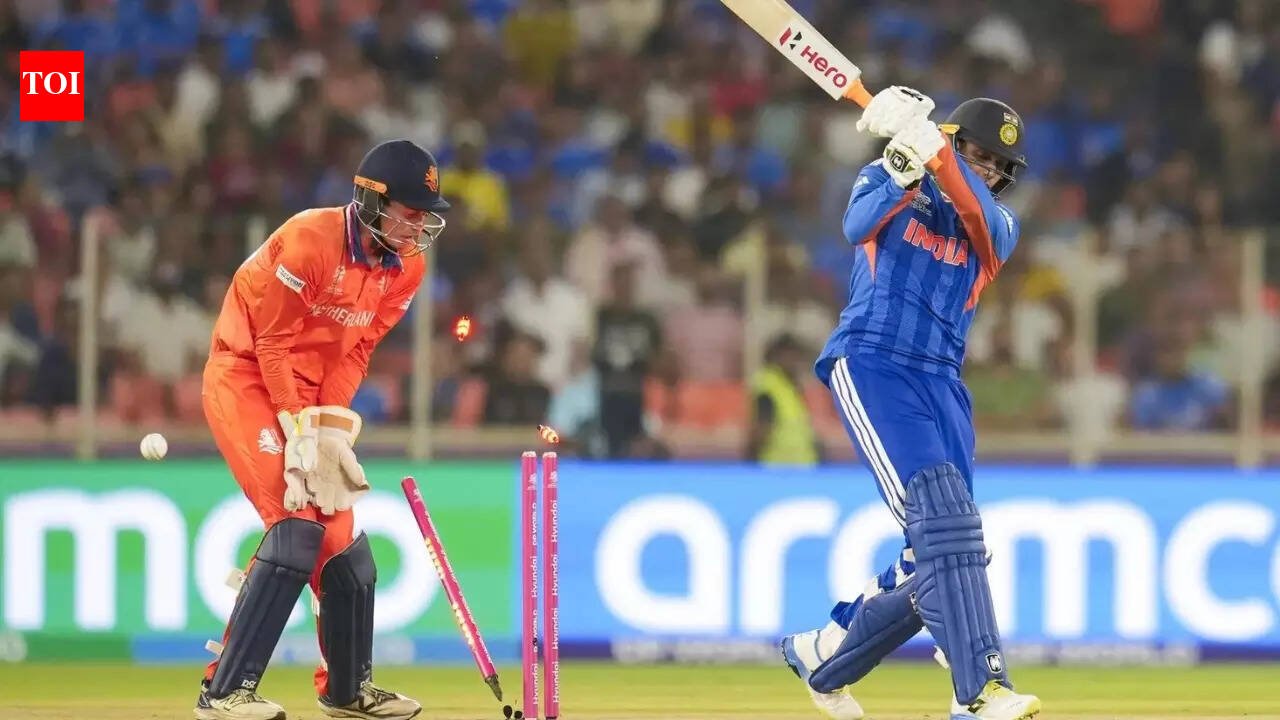 Three ducks in a row: Abhishek Sharma out for zero vs the Netherlands; yet to score a run in T20 World Cup | Cricket News