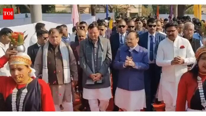 Uttarakhand CM, JP Nadda attend 8th convocation of Swami Rama Himalayan University in Dehradun | India News