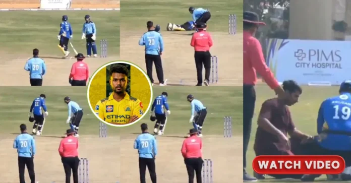 WATCH: CSK’s record-breaking IPL signing Kartik Sharma faces painful collapse during Mewar Cup season 4