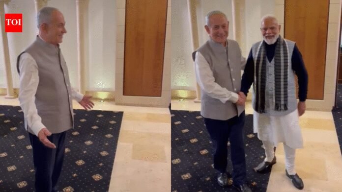 Watch: Israel PM Netanyahu wears traditional Indian attire to surprise 'friend' PM Modi | India News