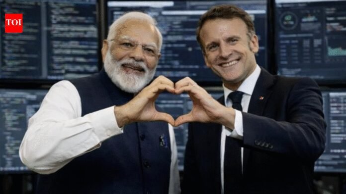 ‘When friends connect, innovation follows’: French President Macron shares AI image with PM Modi | India News