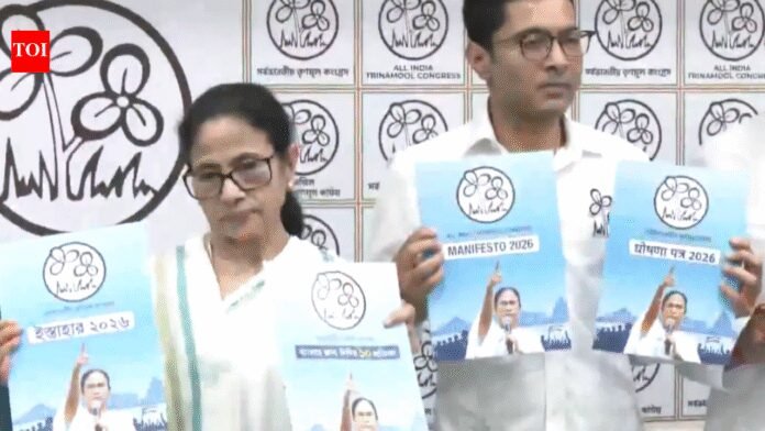 10 'Protigya' for Bengal: Mamata launches TMC manifesto, flags 'deep conspiracy' by BJP ahead of polls | India News