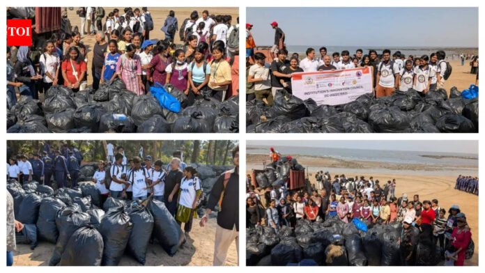 350 volunteers remove 3,000 kg plastic waste at Manori Beach on World Water Day | Mumbai News