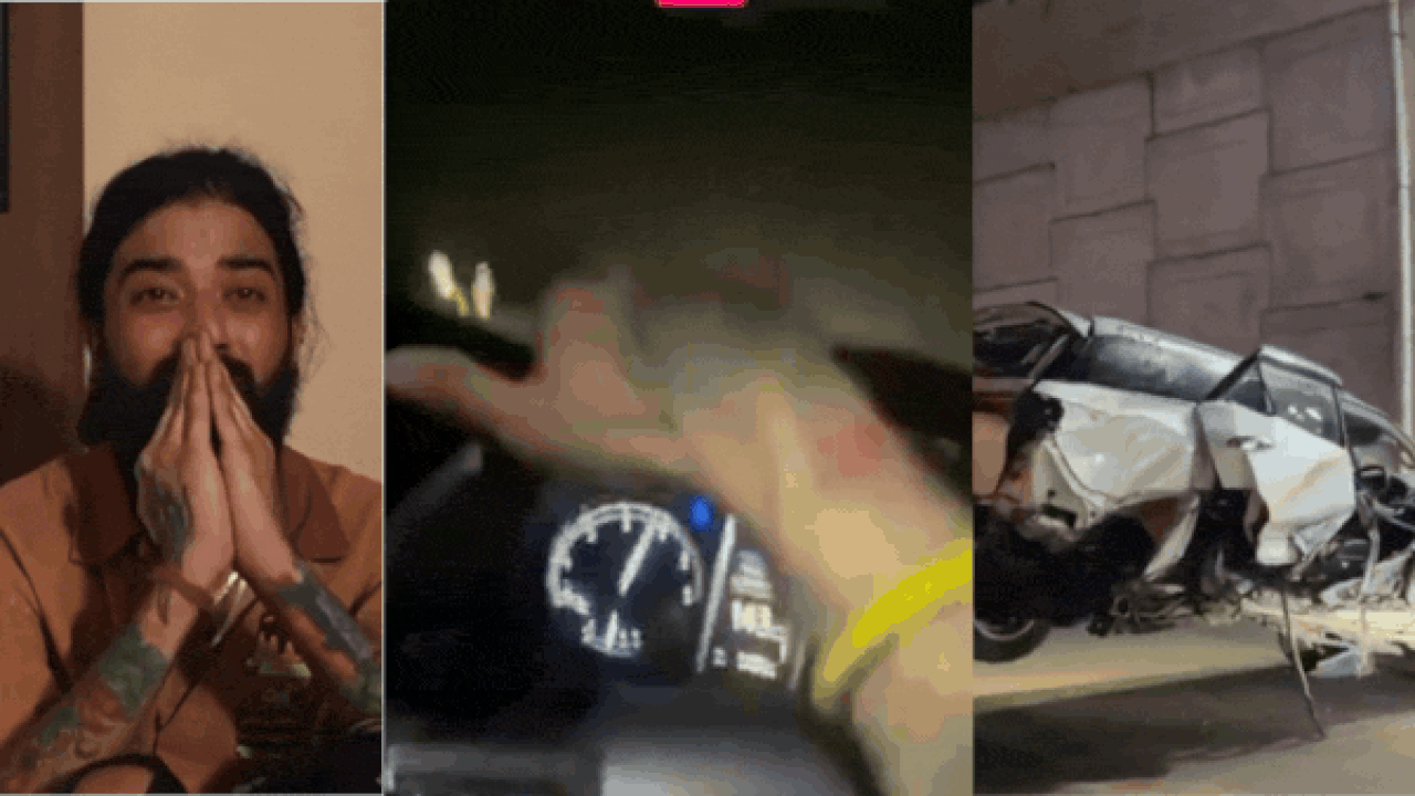 '5 days without food': 80K watch live as YouTuber Anurag Dobhal crashes SUV into DME divider; critical | Ghaziabad News