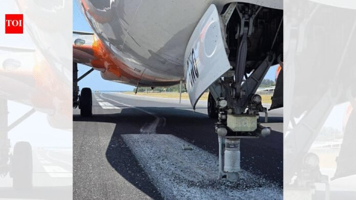 Air India Plane Emergency Landing: Air India Express plane makes hard landing at Phuket airport; pictures show nose-wheel damage | India News