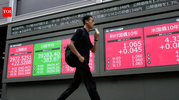 Asian stocks today: Nikkei falls over 1,400 points, Kospi plunges 4%; markets continue to fall amid Middle East tensions