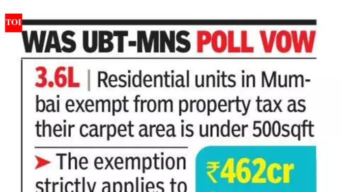BMC House seeks property tax relief for 700sqft homes | Mumbai News