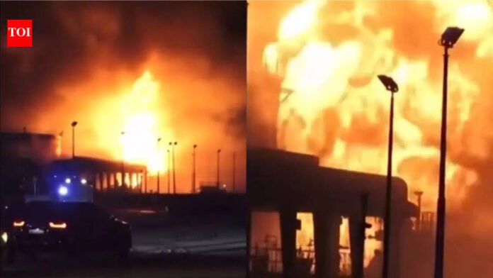 Bahrain news: Drone strike sparks fire at airport fuel tanks during Iran vs US–Israel war