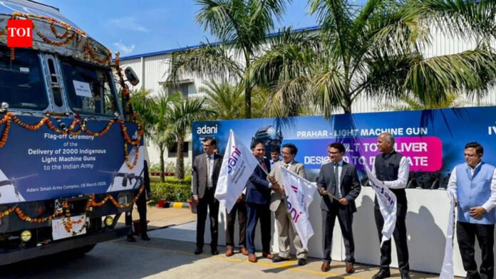 Big boost for Army: Adani Defence delivers first batch of 2,000 'Prahar' light machine guns | India News