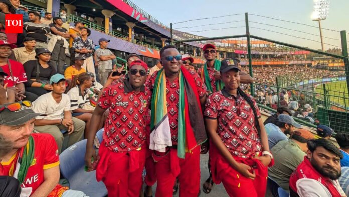 Castle Corner paints Kotla red: Zimbabwe's boisterous fans bring Arun Jaitley Stadium to life | Cricket News