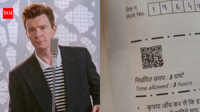 Cbse Class 12 Mathematics Question Paper: 'Rickrolling' in board exam? Class 12 maths paper QR code 'leads' to Rick Astley song, sparks viral buzz; CBSE responds | Delhi News