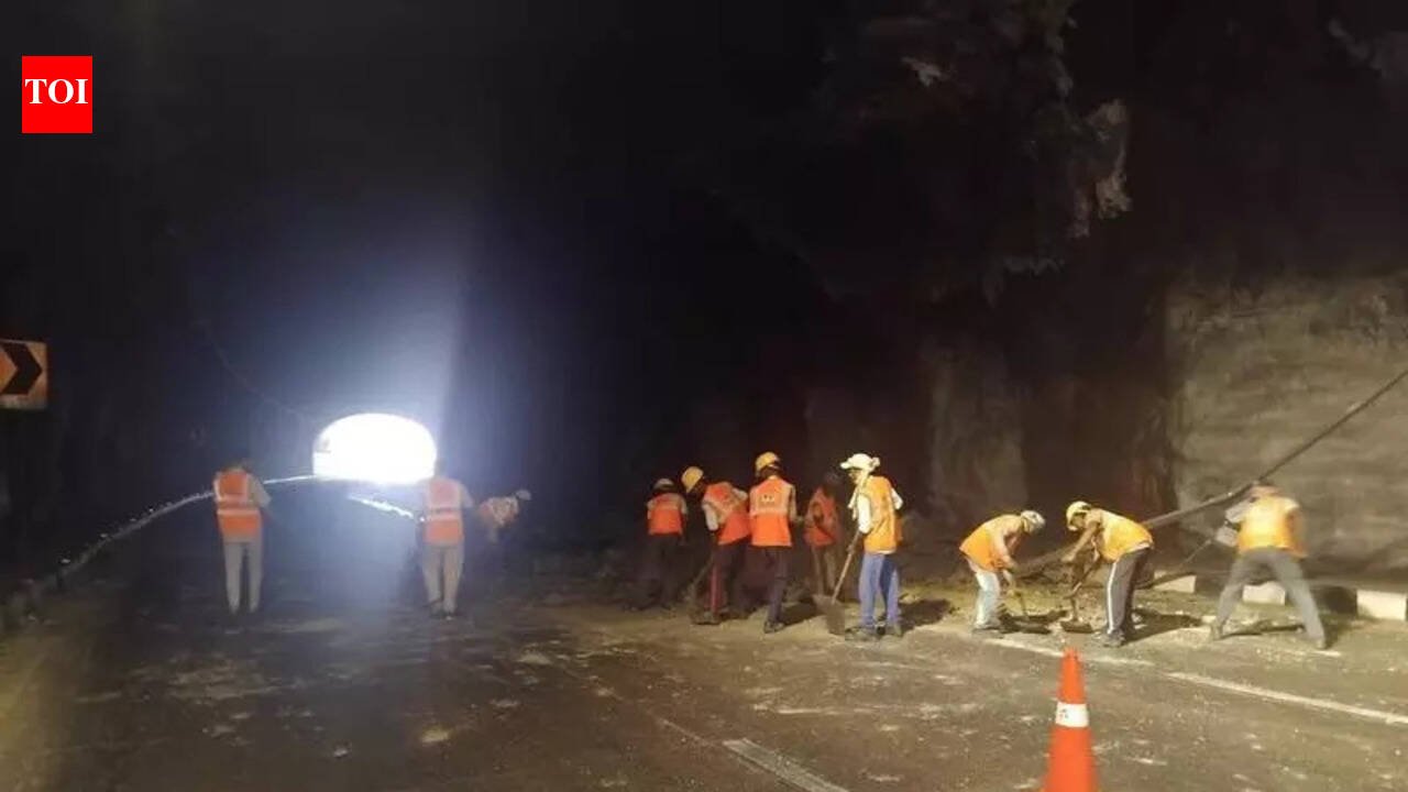 Chunks fall off eway’s tunnel on vehicles, no one injured | Mumbai News