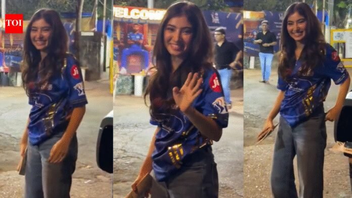Dhurandhar 2 fame Sara Arjun turns heads at Wankhede for MI vs KKR - Watch | Cricket News
