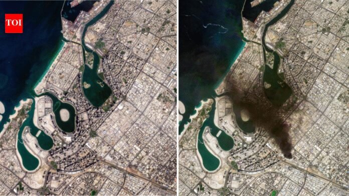 Dubai Attack Satellite Image: Satellite images show impact of Iran missile and drone attacks on Dubai | World News