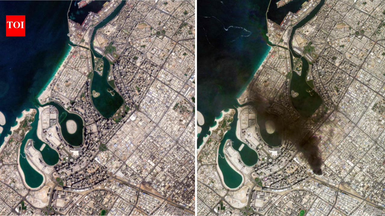 Dubai Attack Satellite Image: Satellite images show impact of Iran missile and drone attacks on Dubai | World News