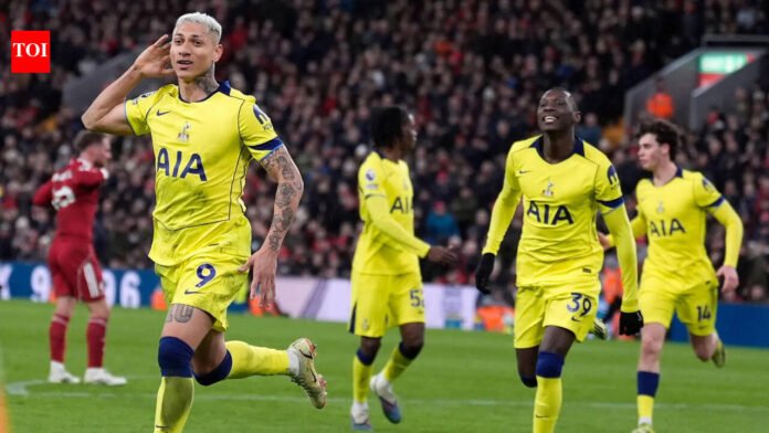 EPL: Late Richarlison goal rescues Tottenham at Liverpool; Manchester United beat Aston Villa 3-1 | Football News