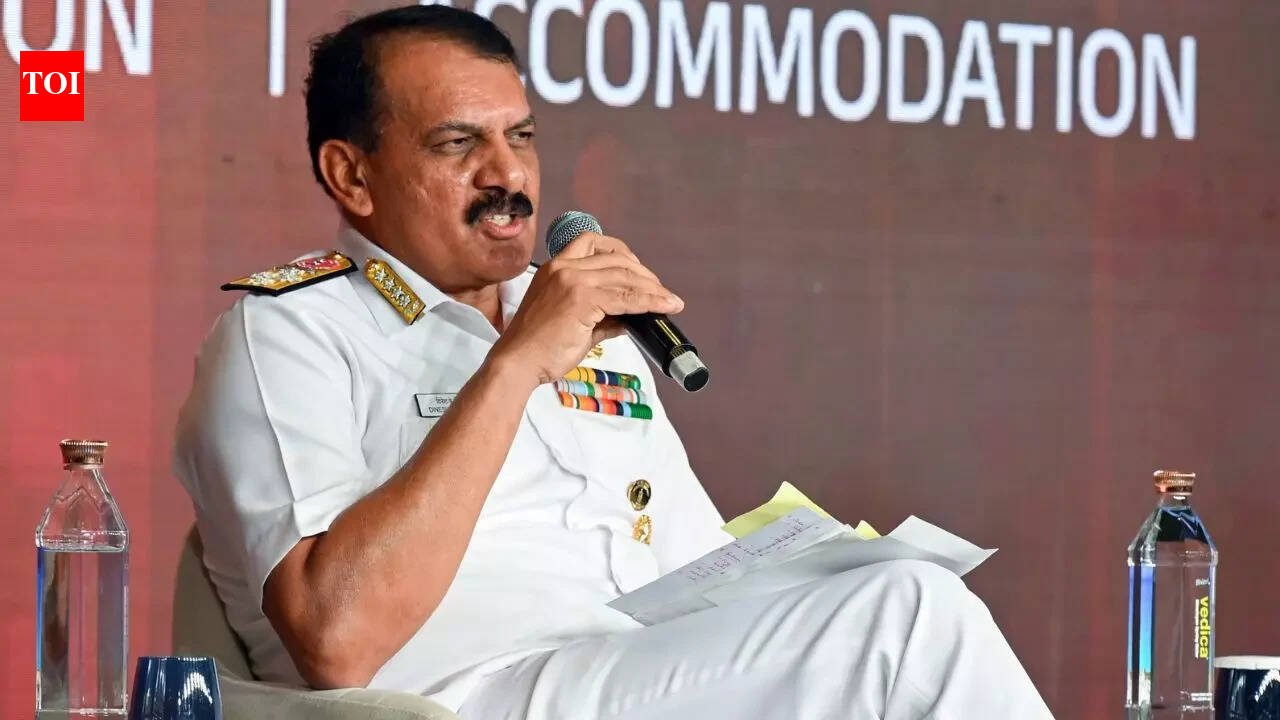 Global conflicts show wars won’t be short, need to build resilient defence industrial capacities: Navy chief | India News