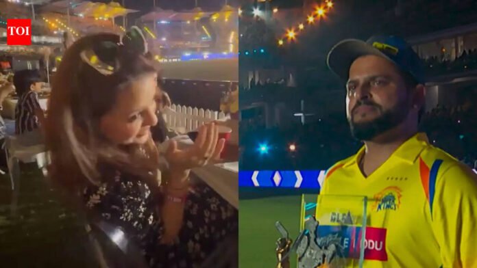 'Gracia ke papa': Sakshi Dhoni's shout for Suresh Raina lights up CSK event - WATCH | Cricket News