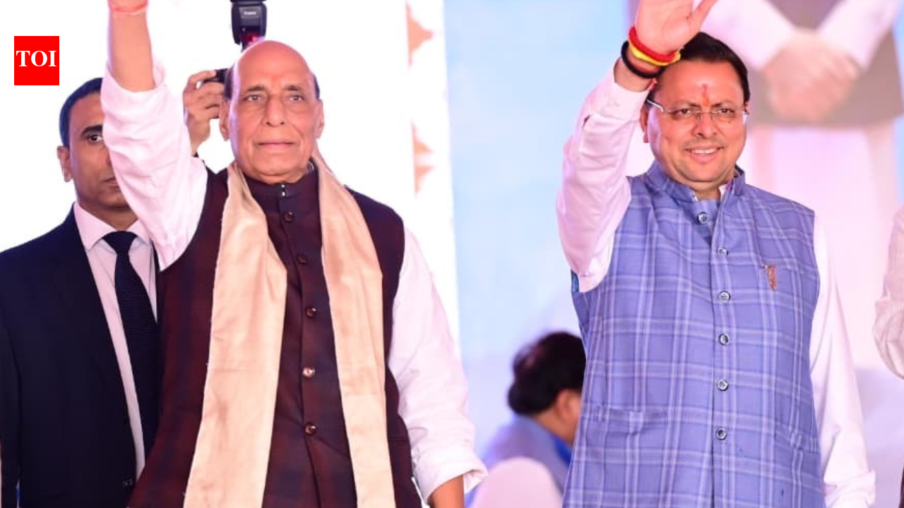 'He should be called Dhurandhar Dhami': Defence minister Rajnath Singh on 4 years of Uttarakhand govt | India News