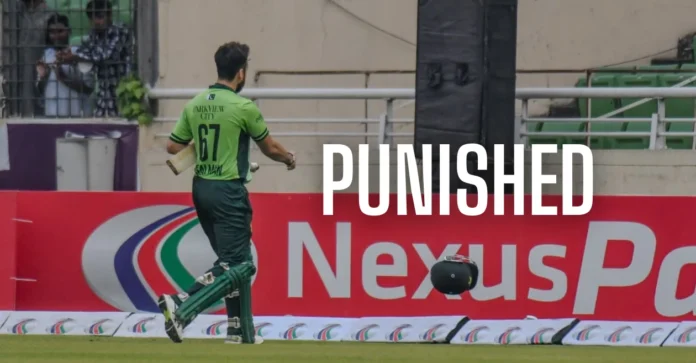 ICC punish Salman Agha for his furious reaction after the controversial run-out in BAN vs PAK 2nd ODI