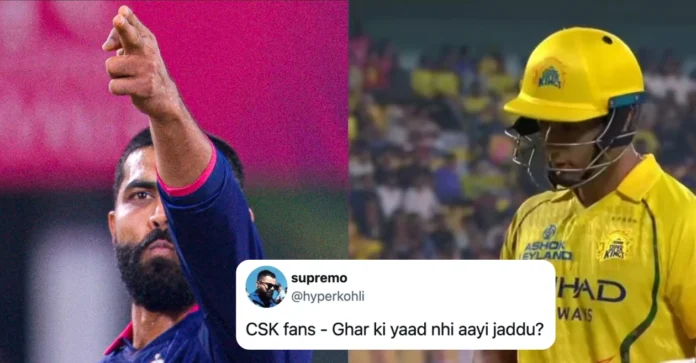 IPL 2026: “Ghar ki yaad nahi aayi” – Ravindra Jadeja’s ‘gun’ celebration after dismissing Shivam Dube sparks Dhurandhar memes