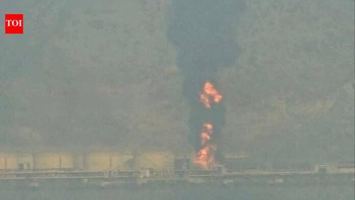 Iran strike on UAE's Fujairah port oil terminal triggers huge fire